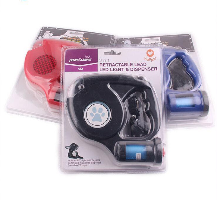 Retractable Dog Leash With Flashlight
