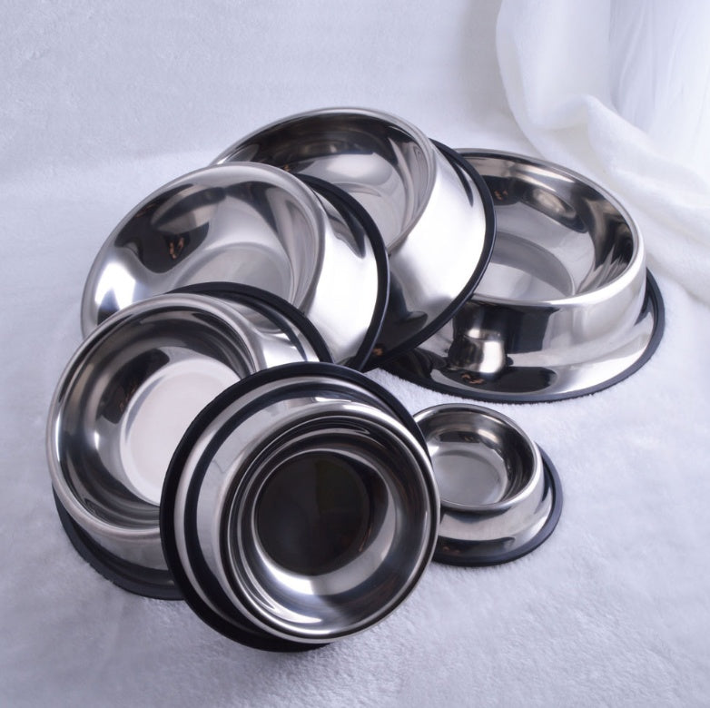 Elevate Your Pet's Dining Experience with Our Classic Stainless Steel Bowls