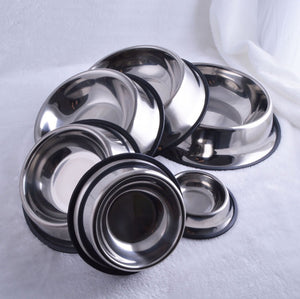 Elevate Your Pet's Dining Experience with Our Classic Stainless Steel Bowls