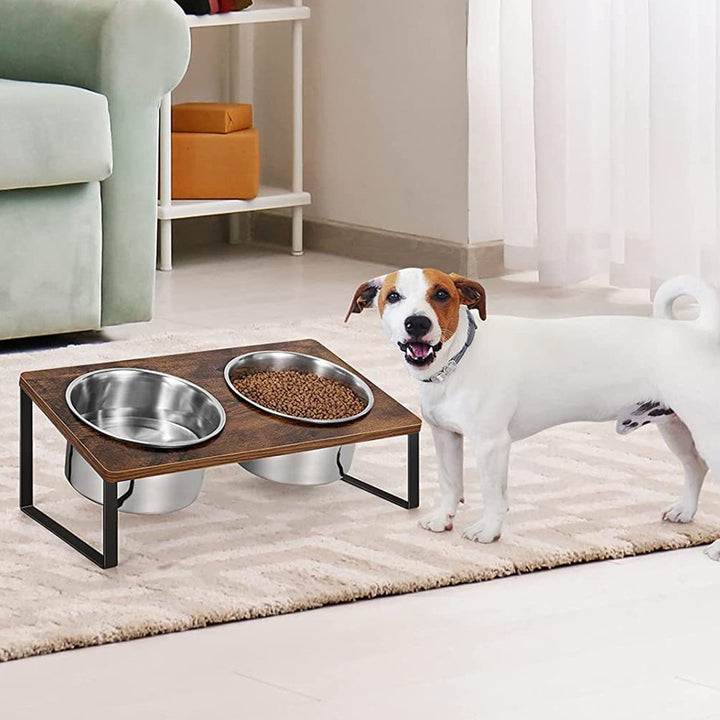 Pet Feeding Wood Bowl Rack
