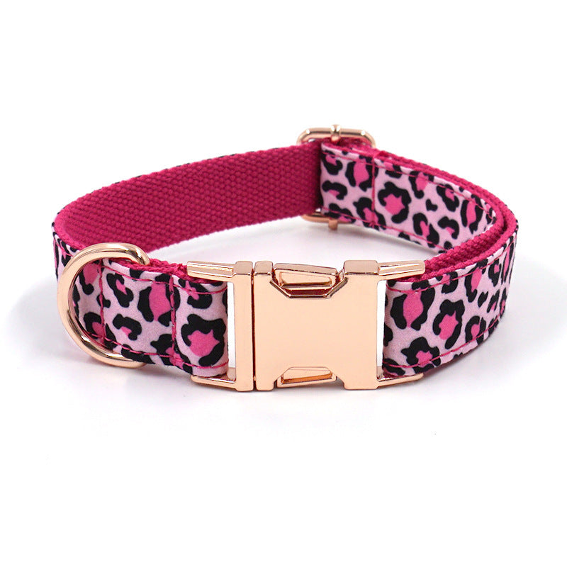 Rose Gold Pet Collar Leash Bow