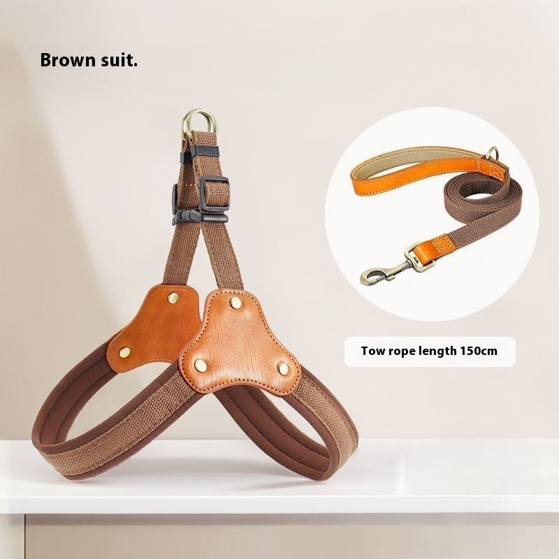 Dog Breast Collar Hand Holding Rope