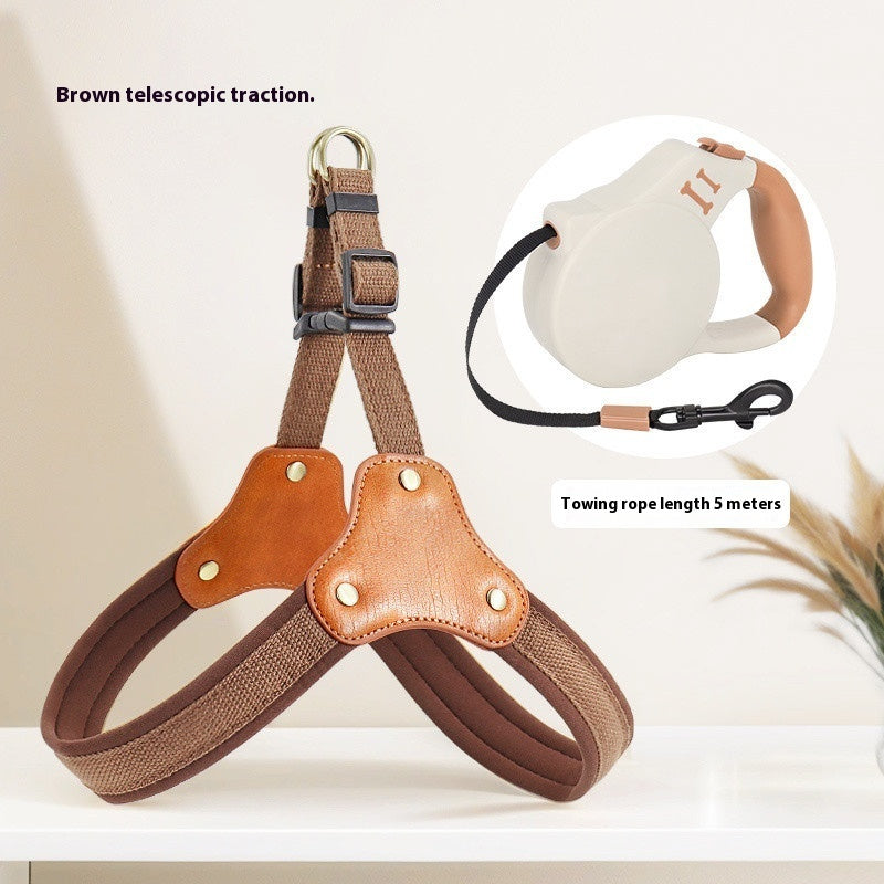 Dog Breast Collar Hand Holding Rope