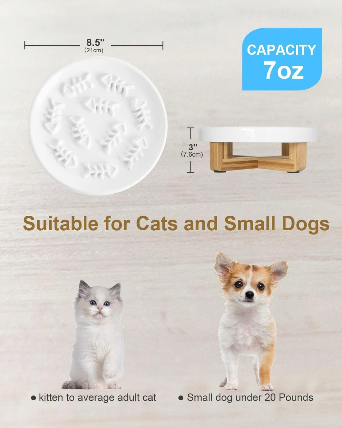 Ceramic Pet Feeder Slow Feed