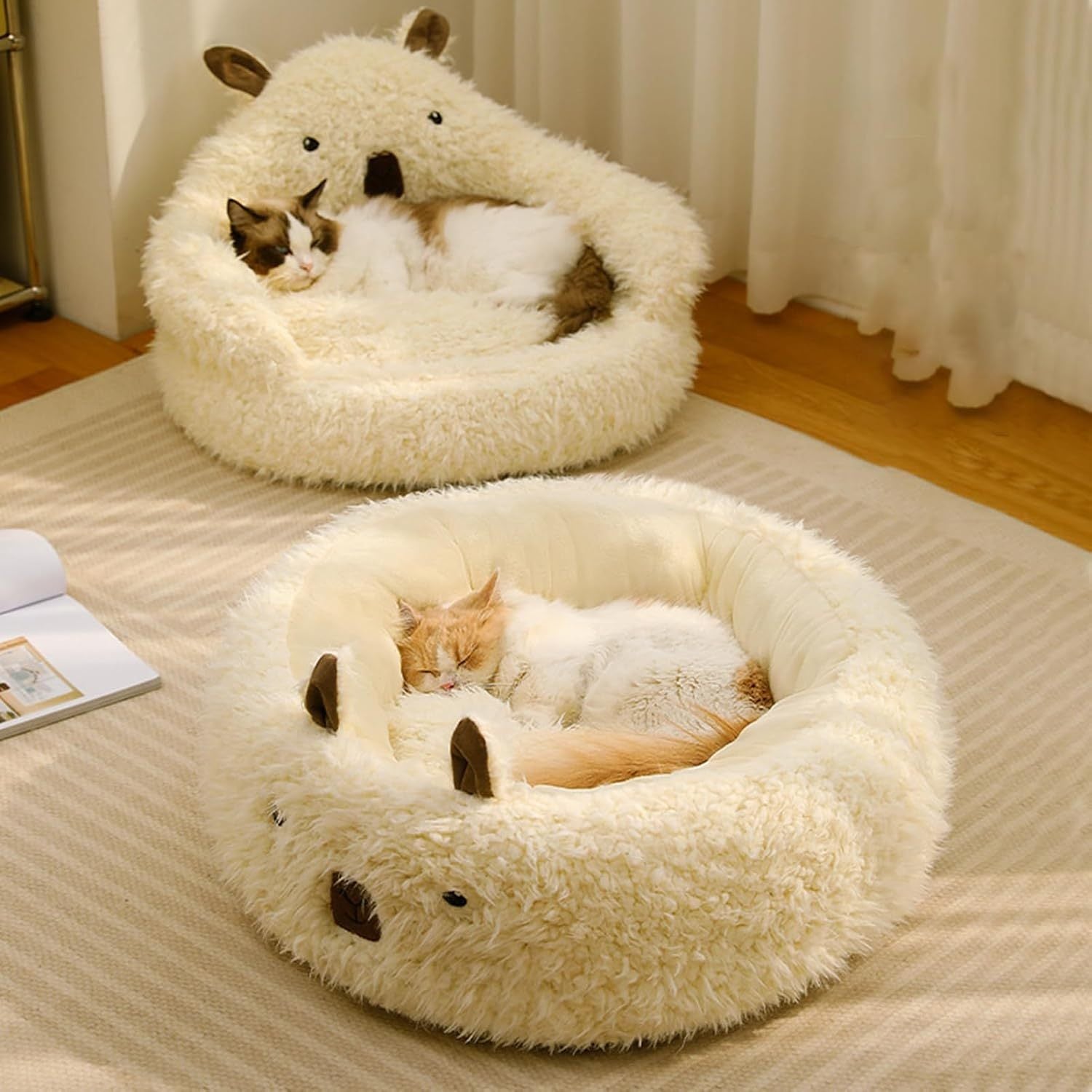Cut Alpaca Pet Bed For Small Cats