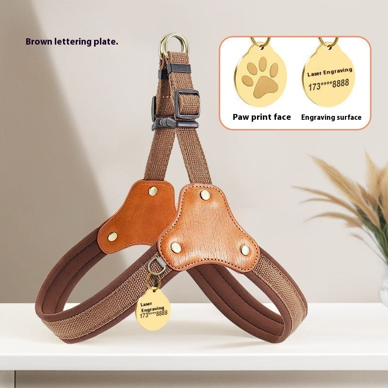 Dog Breast Collar Hand Holding Rope